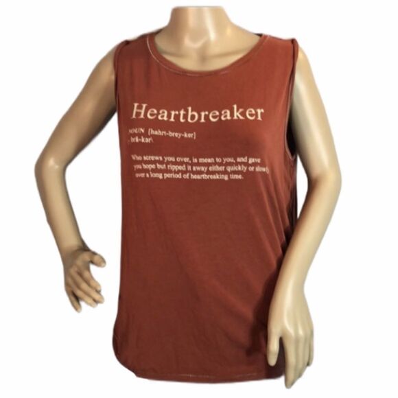 Pull&Bear Tops - Pull and Bear Heartbreaker Heavy Tank Top Euro Medium